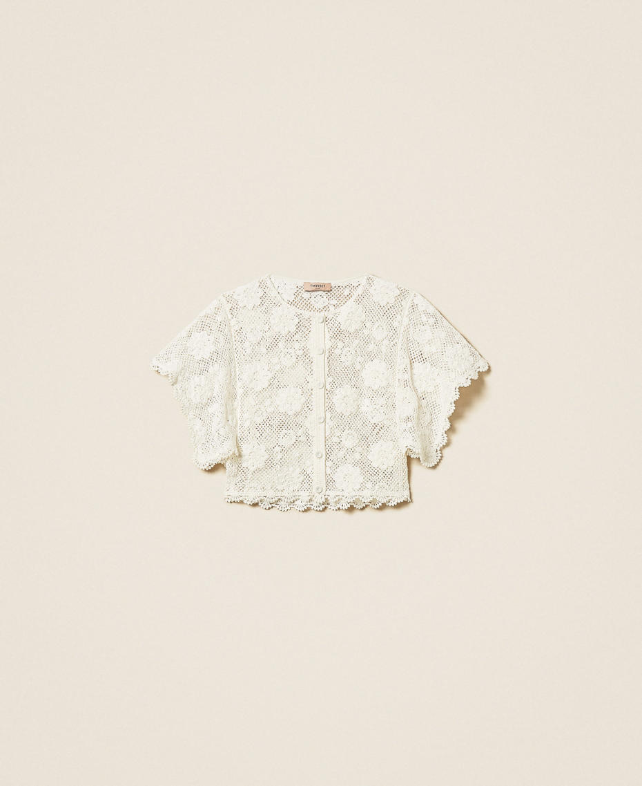 Floral knit jacket White Snow Woman 261TT3161_00282_S0