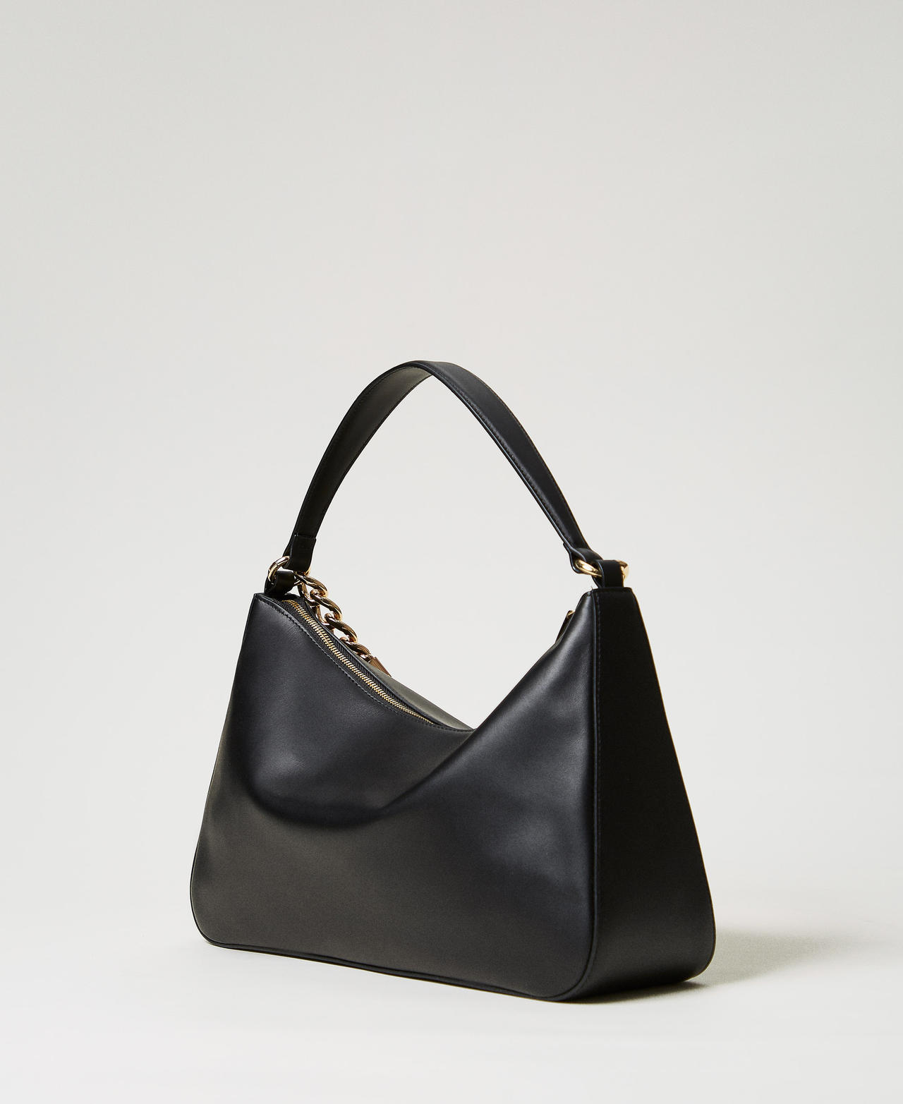 'Liliane' medium leather bag Black/Gold Woman 999TB7010_12695_02