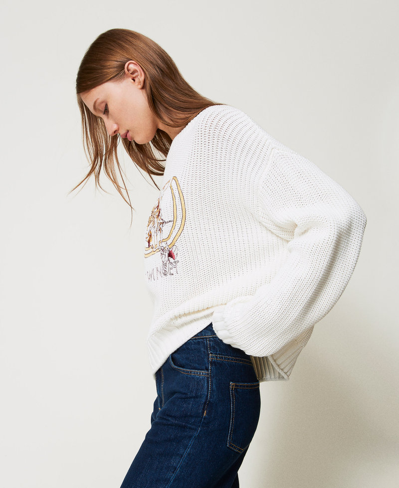 Jumper with Oval T and embroidery