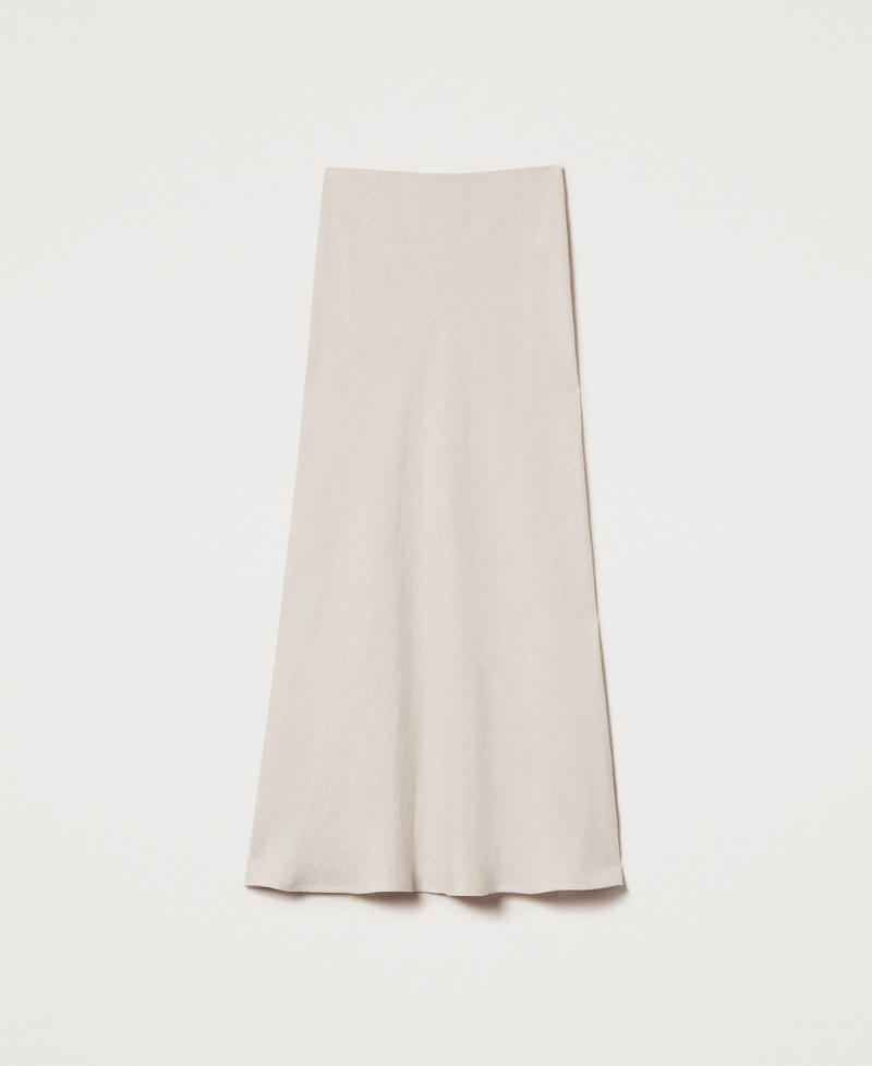 Long linen skirt "Cold Sand&rdquo; Beige Woman 251TF2014_07019_S0
