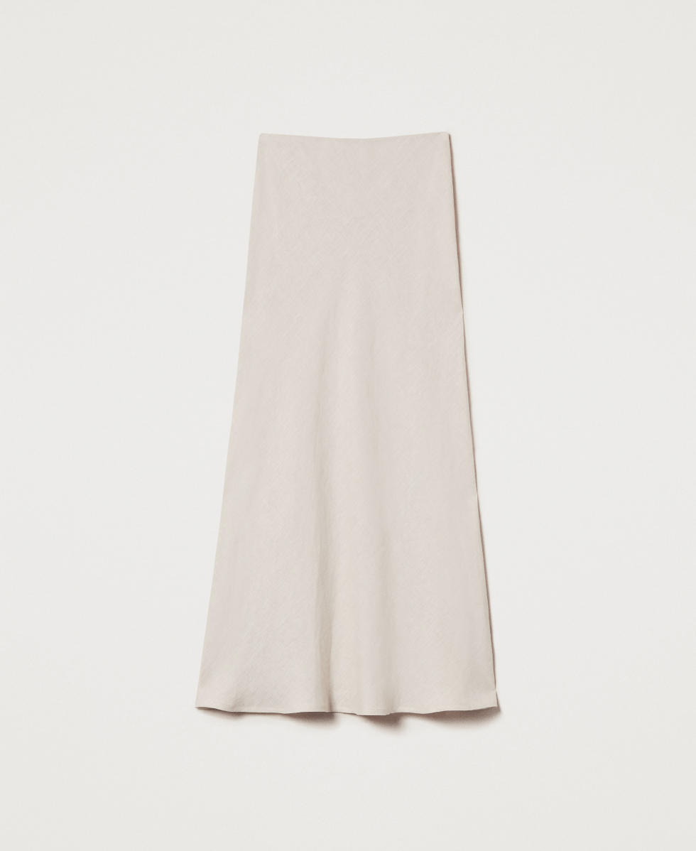 Long linen skirt "Cold Sand&rdquo; Beige Woman 251TF2014_07019_S0