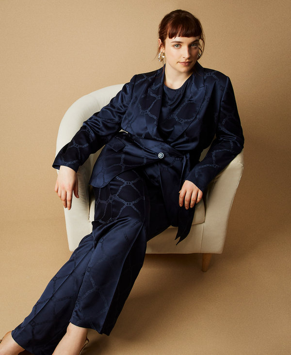 Pantalon avec Oval T jacquard