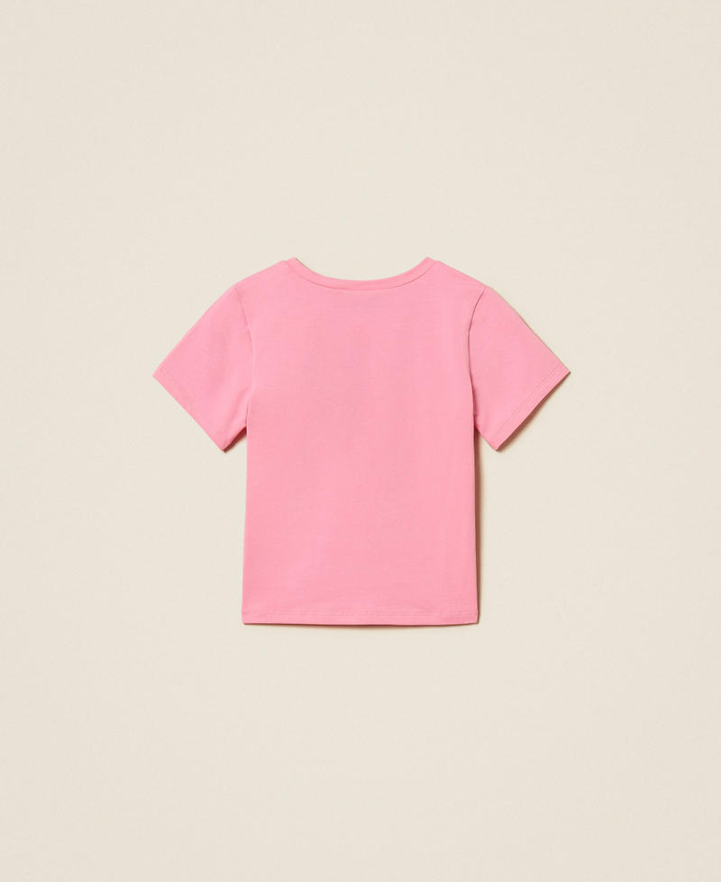 Camiseta baby con bordado Bordado Aurora Pink / Blanco Roto Ni&ntilde;a 261GB2181_13367_S1