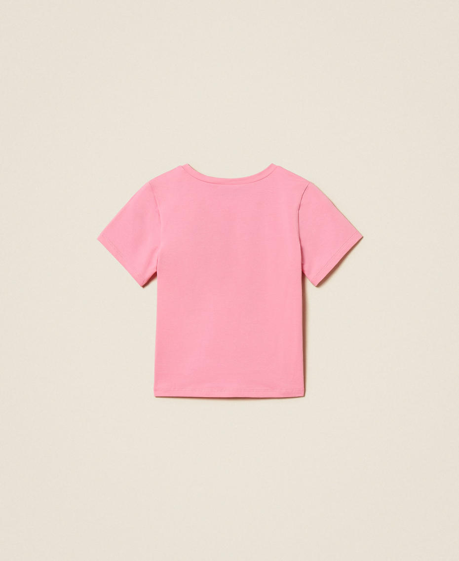 Camiseta baby con bordado Bordado Aurora Pink / Blanco Roto Ni&ntilde;a 261GB2181_13367_S1
