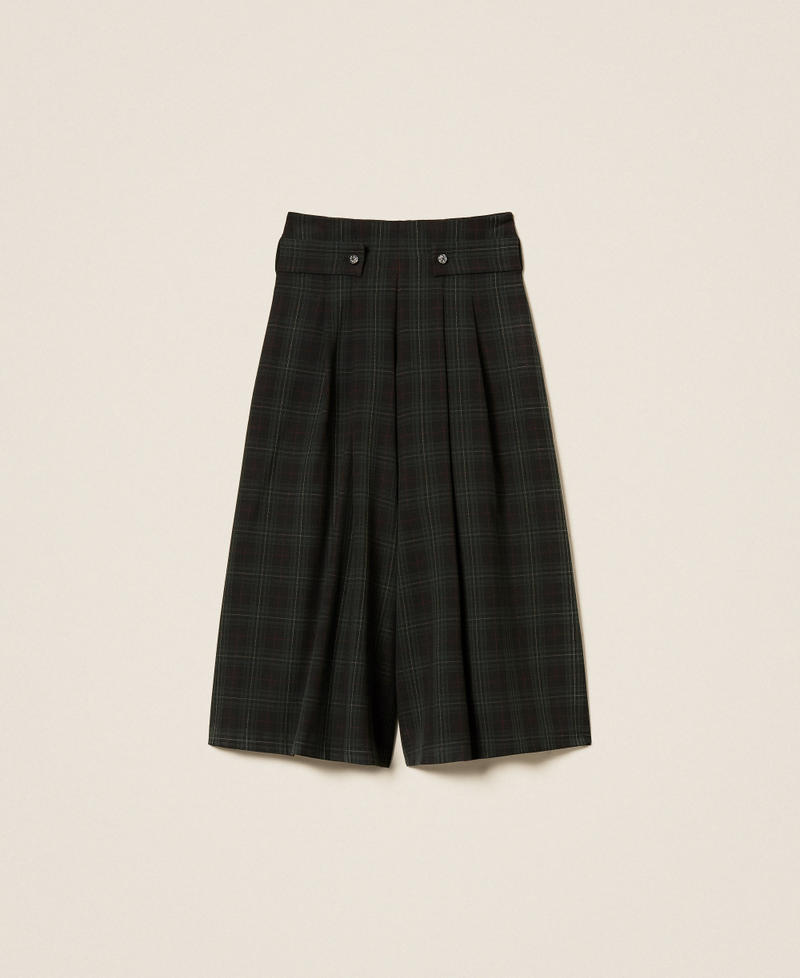 Tartan trouser skirt Daily Tartan Green Woman 252AT2131_12451_S0