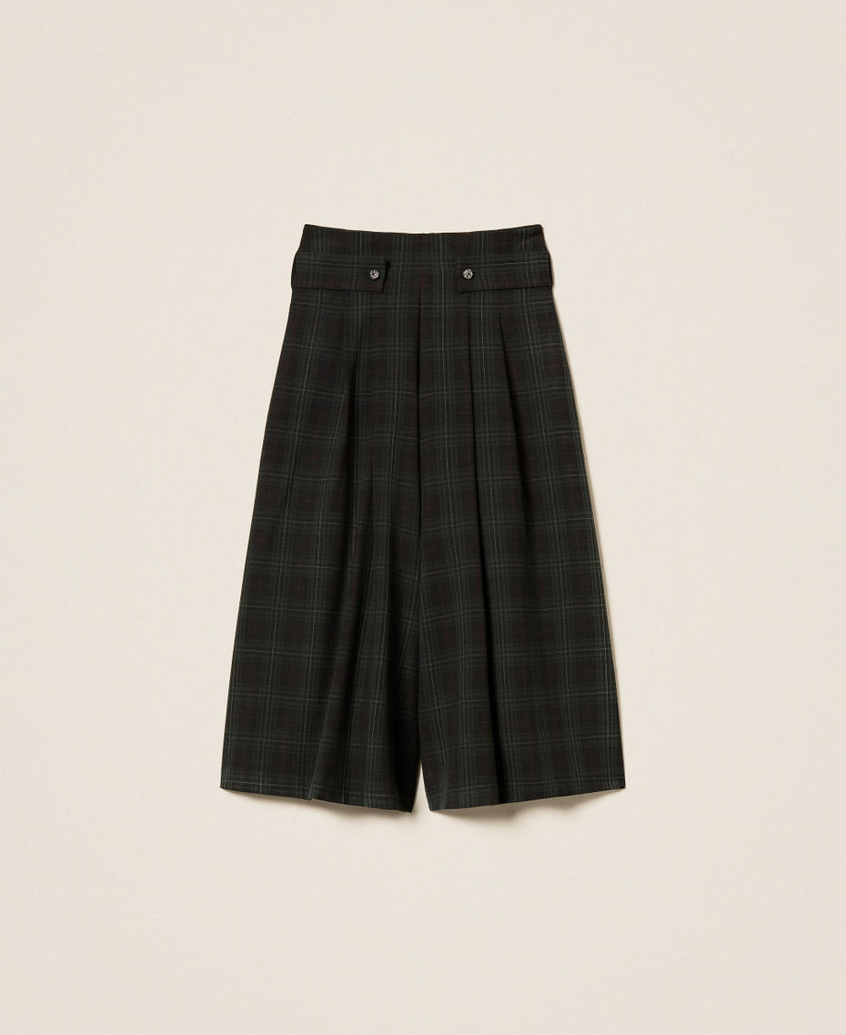 Tartan trouser skirt Daily Tartan Green Woman 252AT2131_12451_S0