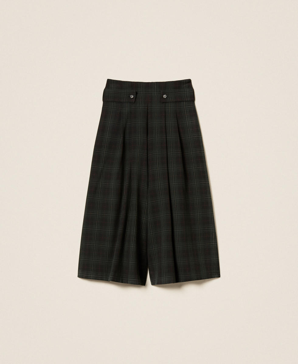 Tartan trouser skirt
