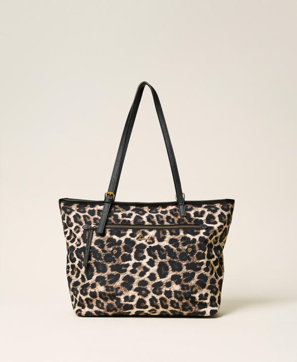 Animal print shopper bag