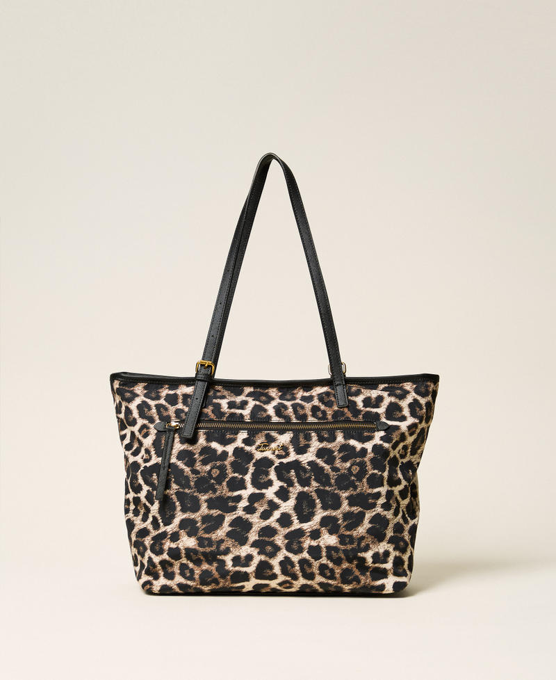Animal print shopper bag Leopard Print Woman 262TD8070_02114_01