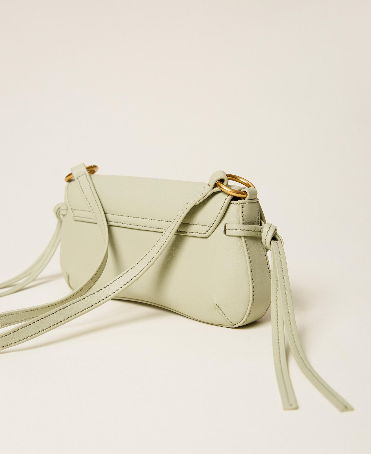 Leather shoulder bag with flap Sage Woman 262TB7171_13618_03