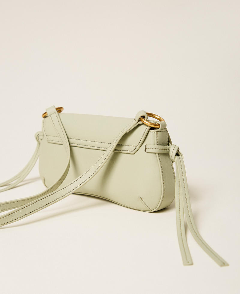 Leather shoulder bag with flap Sage Woman 262TB7171_13618_03