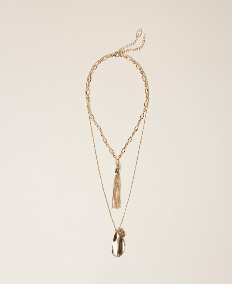 Set of necklaces with pendants New Gold Woman 252TO5640_10630_01