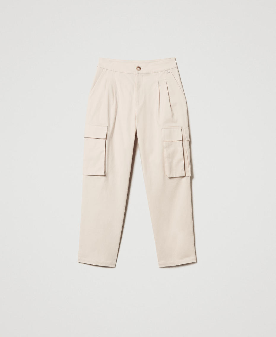 Cargo trousers with asymmetric pockets Pink Cloud Pink Woman 242AT2202_00231_S0