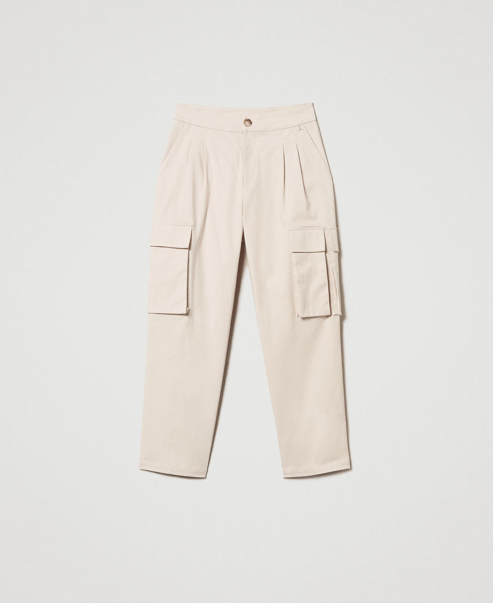 Pantalon cargo avec poches asym&eacute;triques Rose Cloud Pink Femme 242AT2202_00231_S0