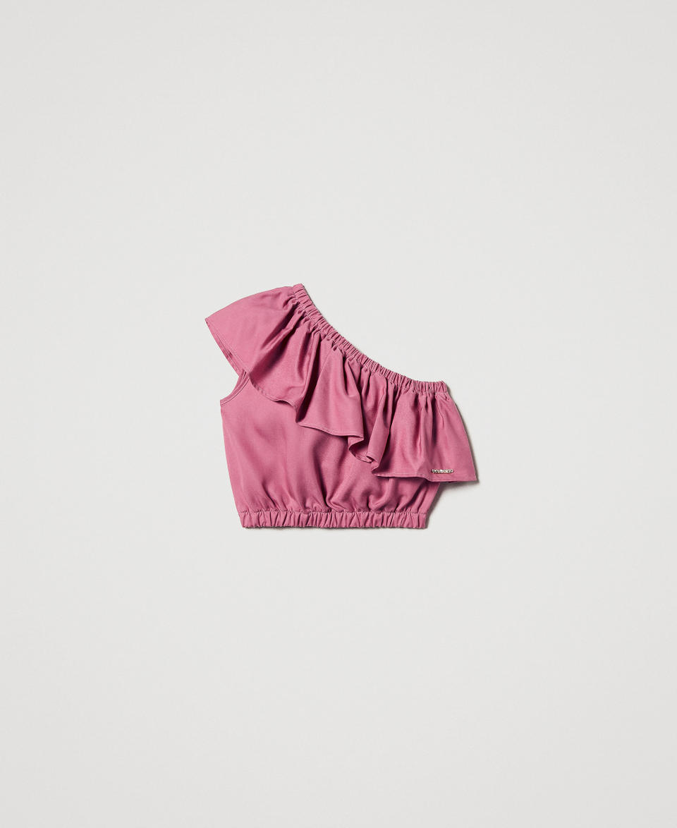 Slated shoulder top with flounce "Flamingo" Pink Girl 251GJ2463_00868_S0