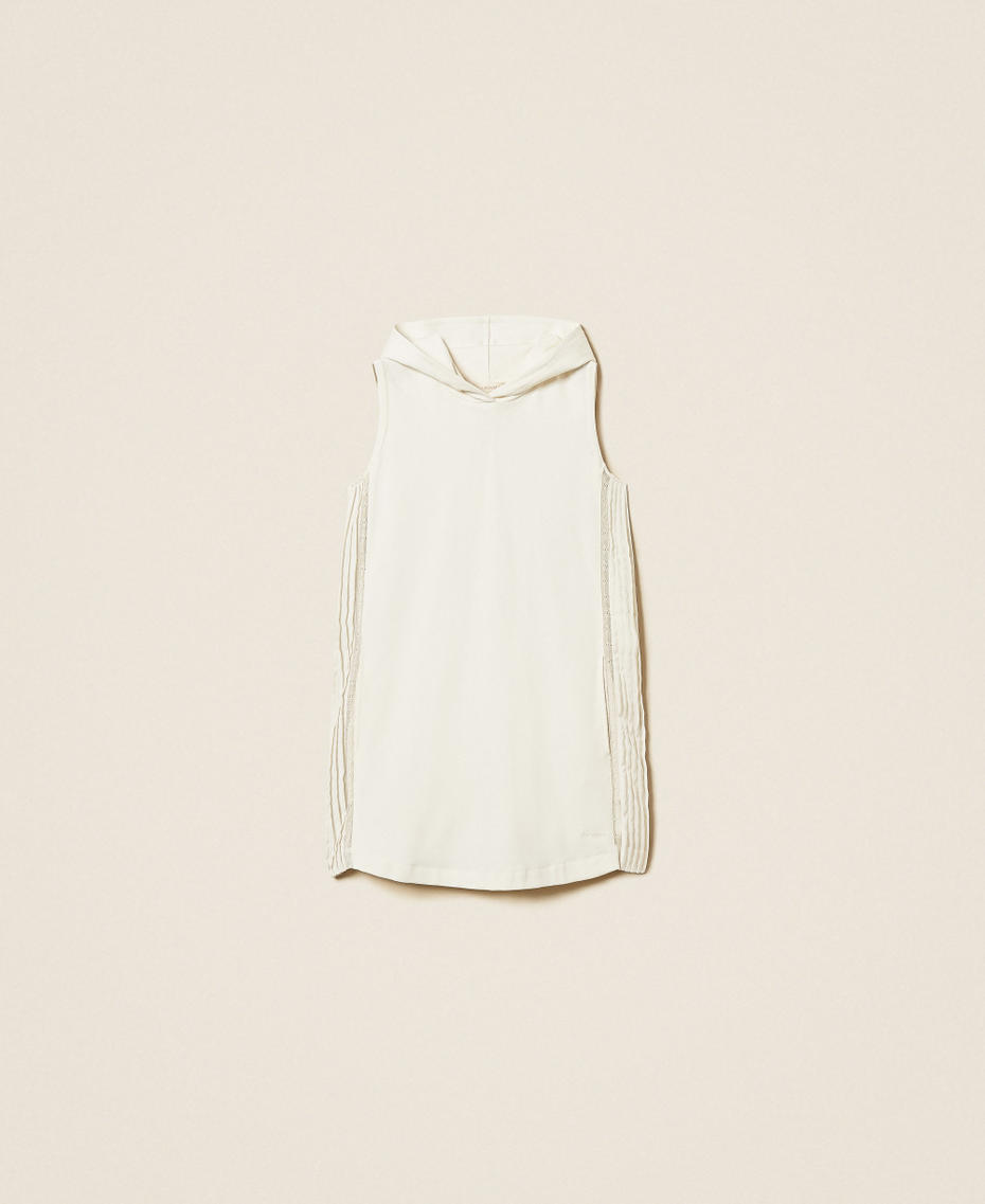 Abito corto con inserti pliss&eacute; e pizzo Giglio Donna 261TE2052_00381_S0