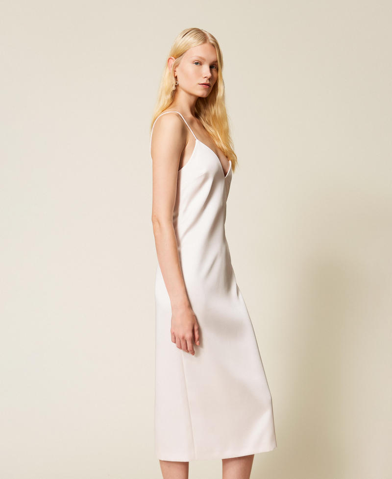 Robe longue en satin duchesse Sable Rose Femme 261TP2416_00570_02