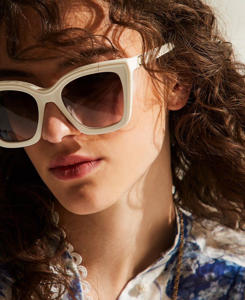 Square sunglasses Shiny White Snow Woman 999TZ5063_12466_T0