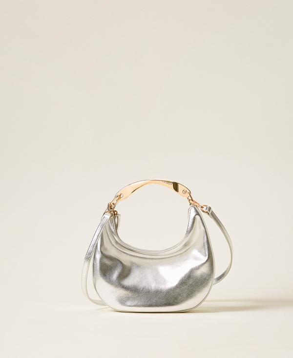 Croissant bag with metal handle