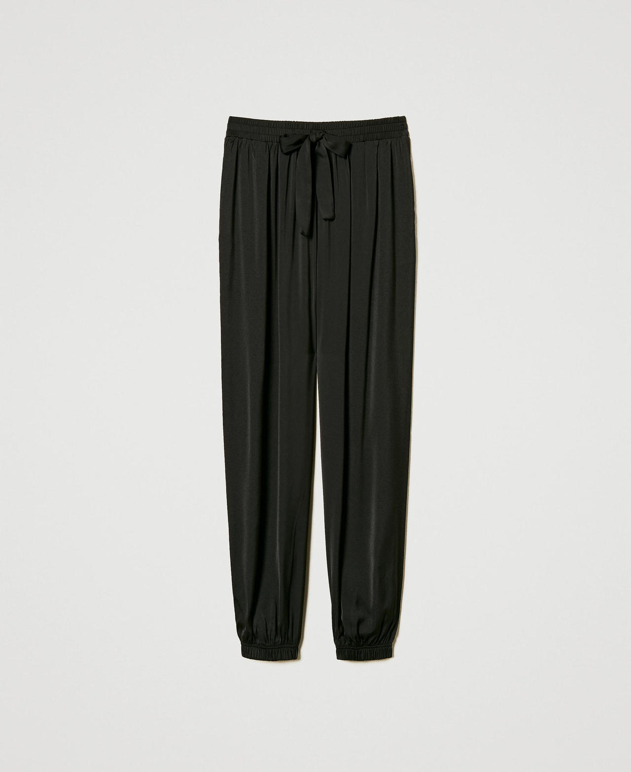 Satin joggers Black Woman 251LL2ZDD_00006_0S