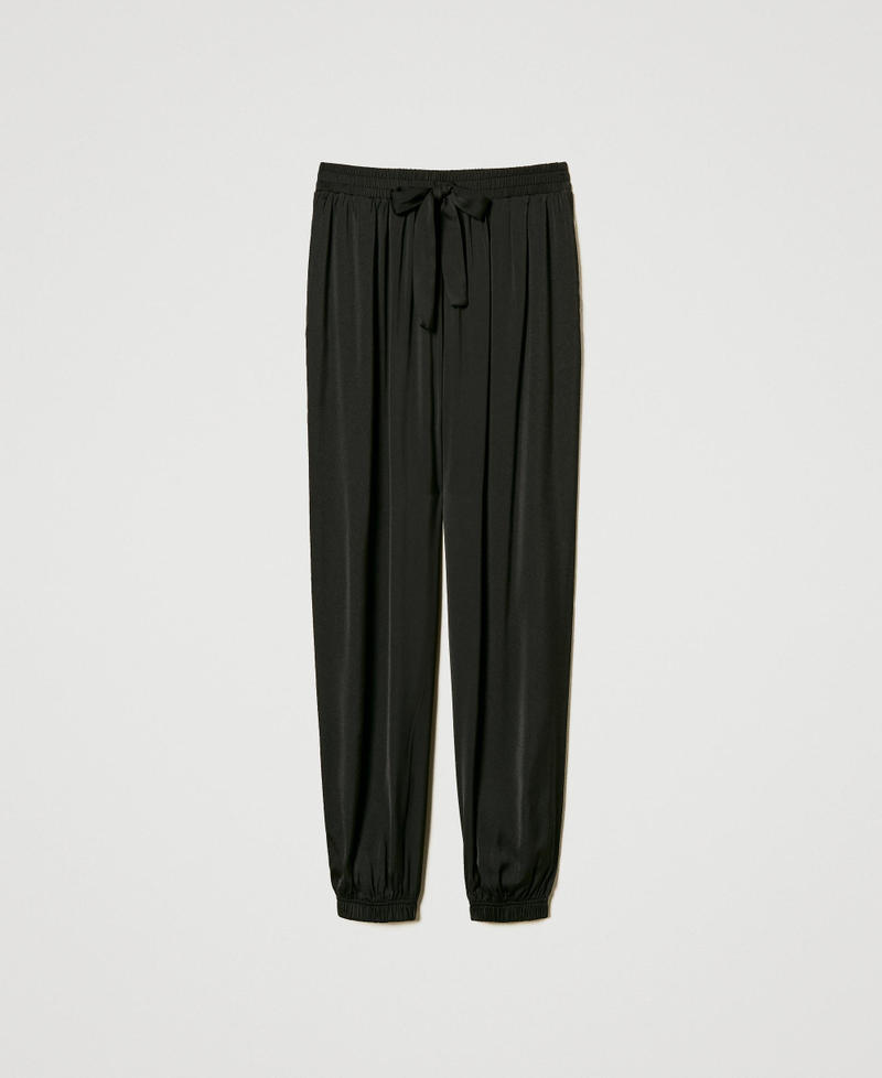 Satin joggers Black Woman 251LL2ZDD_00006_0S