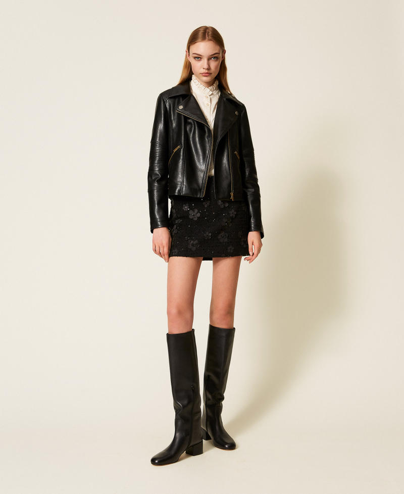 Giacca biker effetto pelle Nero Donna 252TP2710_00006_T0