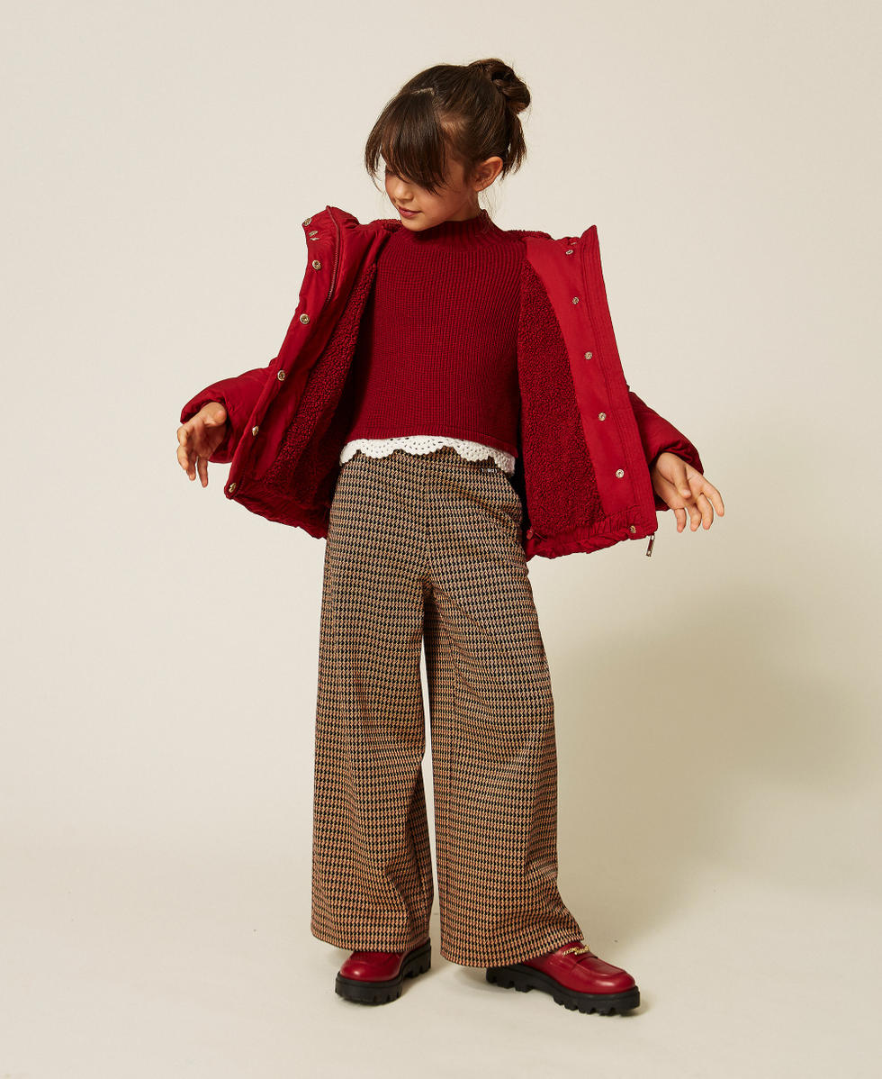 Kurze Daunenjacke mit Kunstpelz Red Ruby M&auml;dchen 262GJ2072_13704_T0
