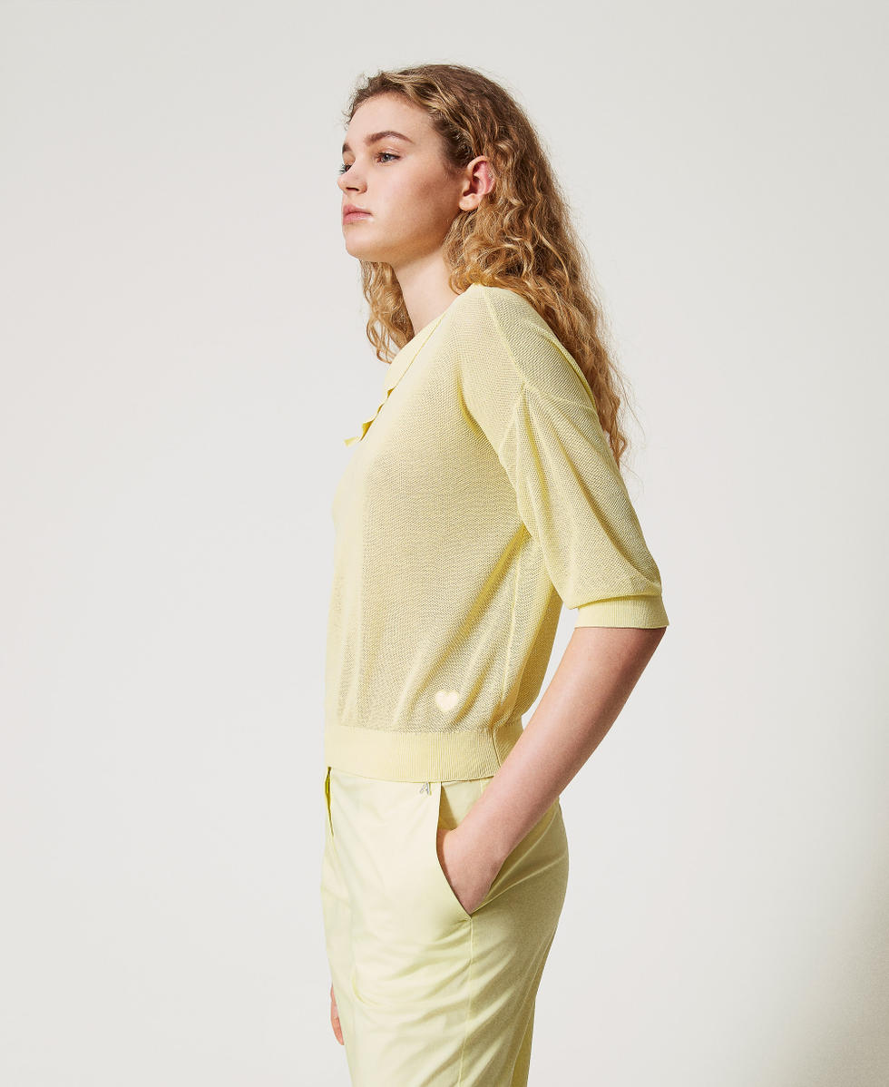 Asymmetric one-shoulder jumper Yellow Pear Woman 251AX3031_12348_01