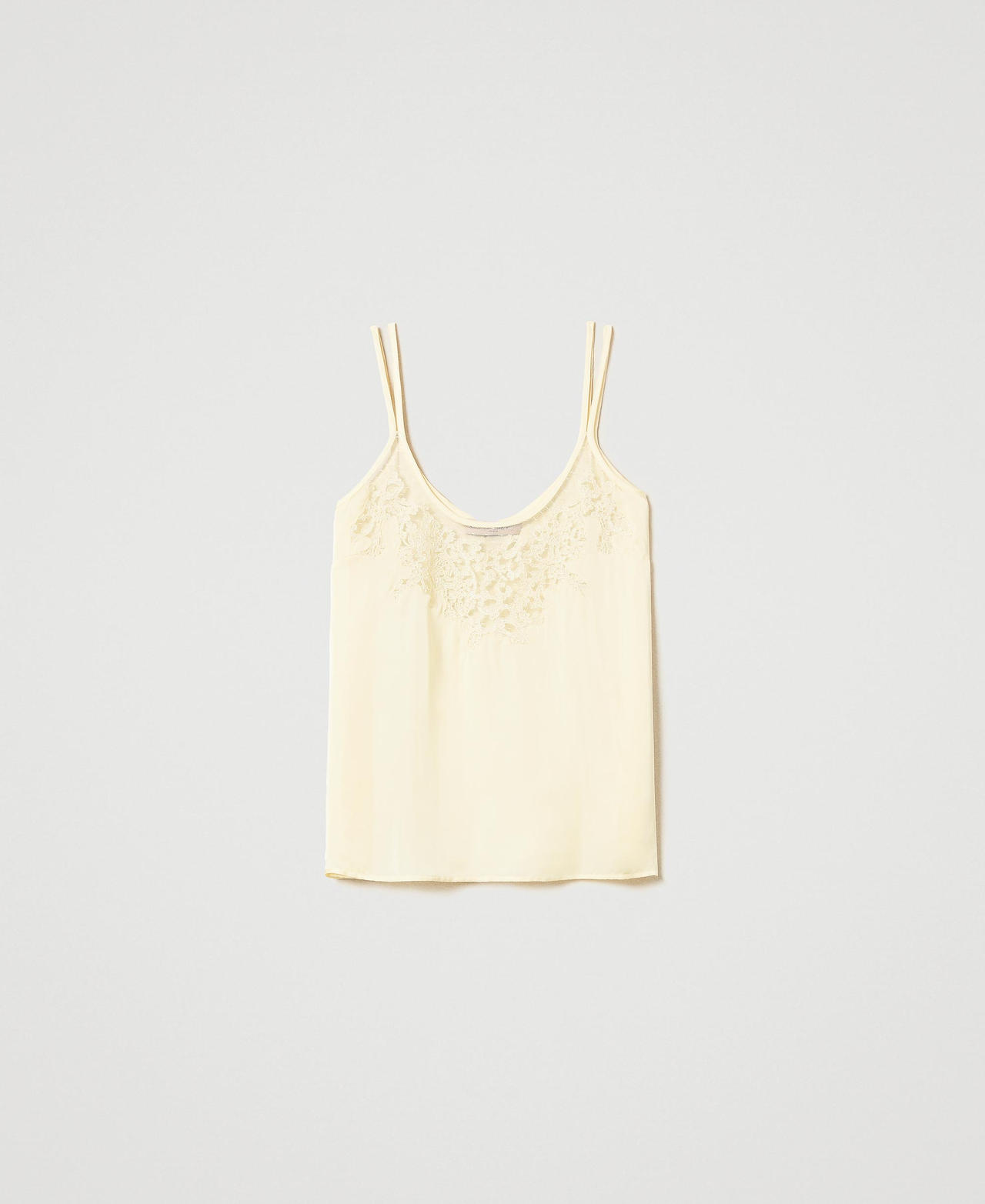 Satin top with embroidery Vanilla Woman 251TP2371_12143_0S
