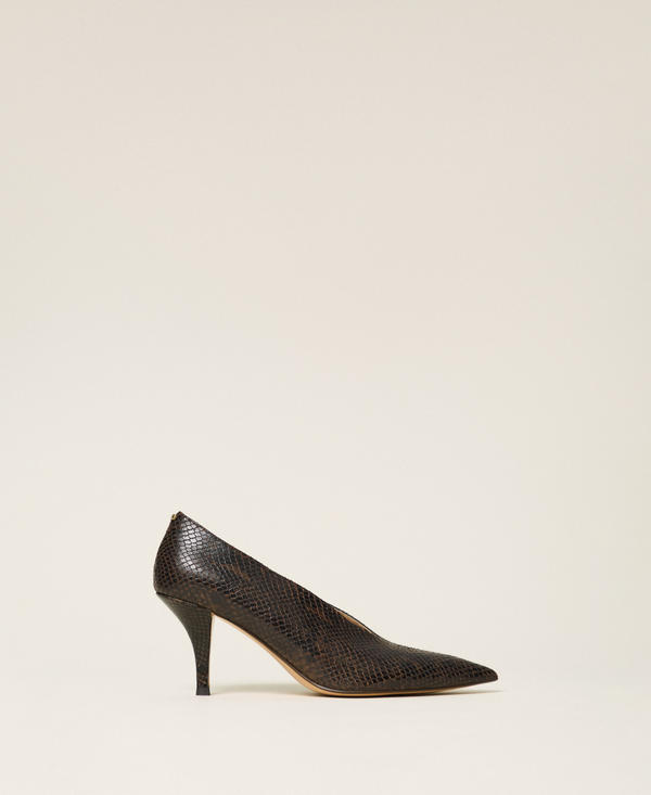 Python print leather court shoes