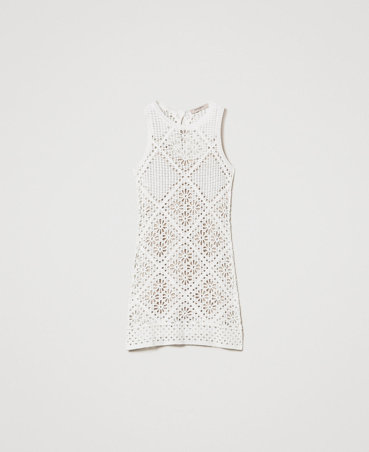 Short floral crochet dress White Snow Woman 251TT3205_00282_0S