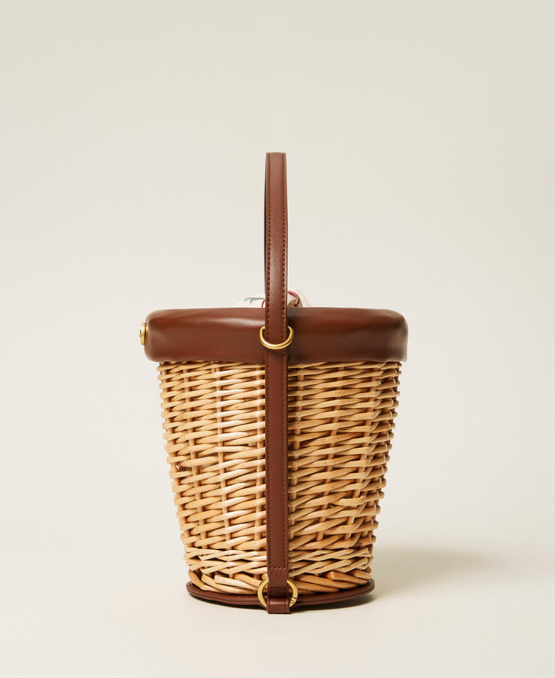 Borsa secchiello in vimini con pochette Paglia Donna 261TD8253_00193_02