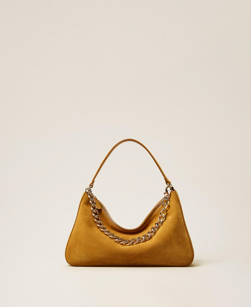 'Liliane' medium suede bag Mustard Yellow Woman 252TB7162_14245_PS