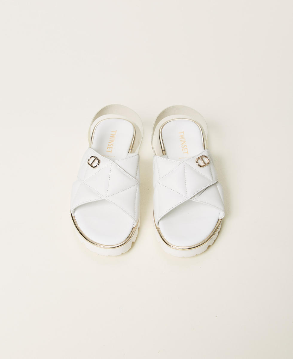 Baby-Sandale aus Leder "Ice"-Wei&szlig; M&auml;dchen 251GCB030_00808_04