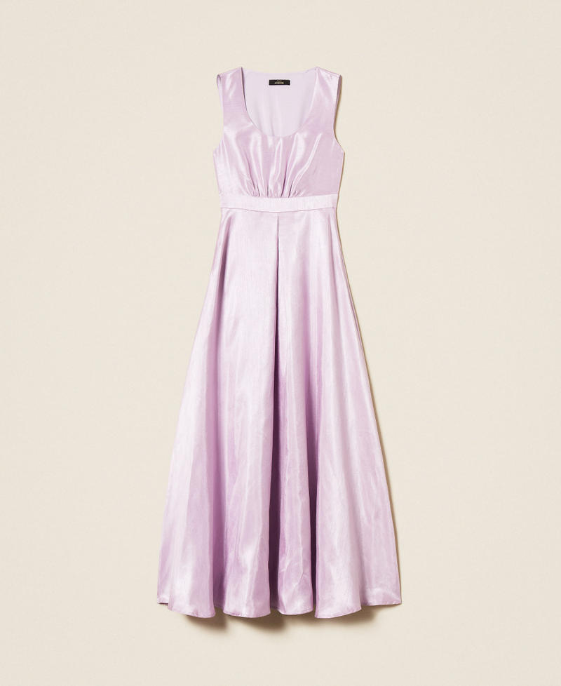 Long shantung dress Fair Orchid Purple Woman 252AP2182_12560_S0
