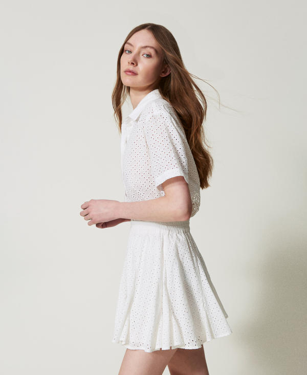 Broderie anglaise miniskirt