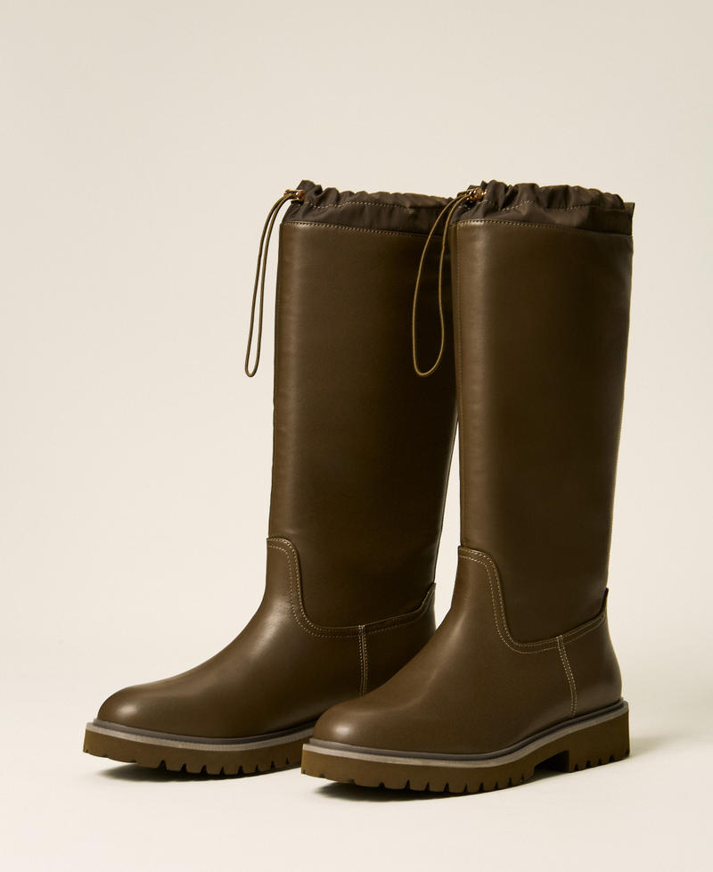 Gummistiefel mit Kordelzug Shiny Oil Frau 262LIP010_13450_02