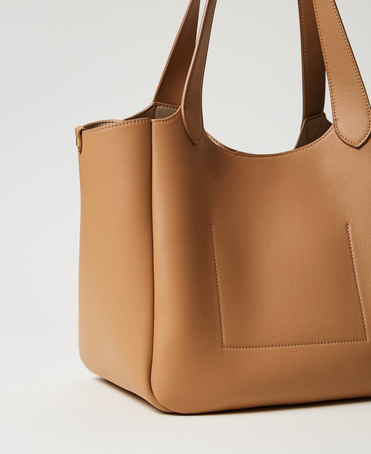 Borsa shopper ‘Forever’ in pelle Camel Donna 251TB7470_00044_03