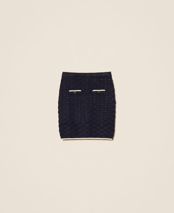 Gonna corta in maglia jacquard