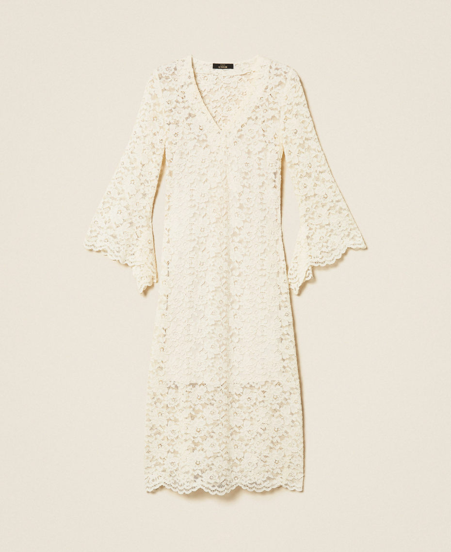 Lace midi dress Off White Woman 261AP2301_00526_S0
