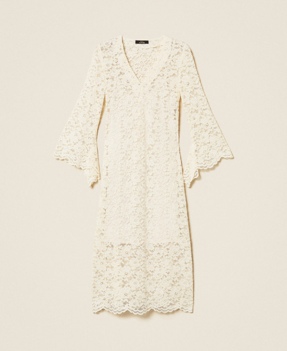 Lace midi dress Off White Woman 261AP2301_00526_S0
