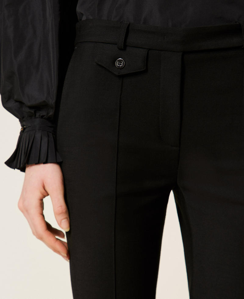 Pantalon évasé couture Noir Femme 252TS2061_00006_04