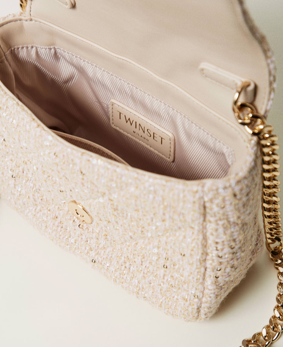 Borsa a tracolla ‘Audrey’ piccola jacquard Delicate Beige Donna 251TB7481_12140_04