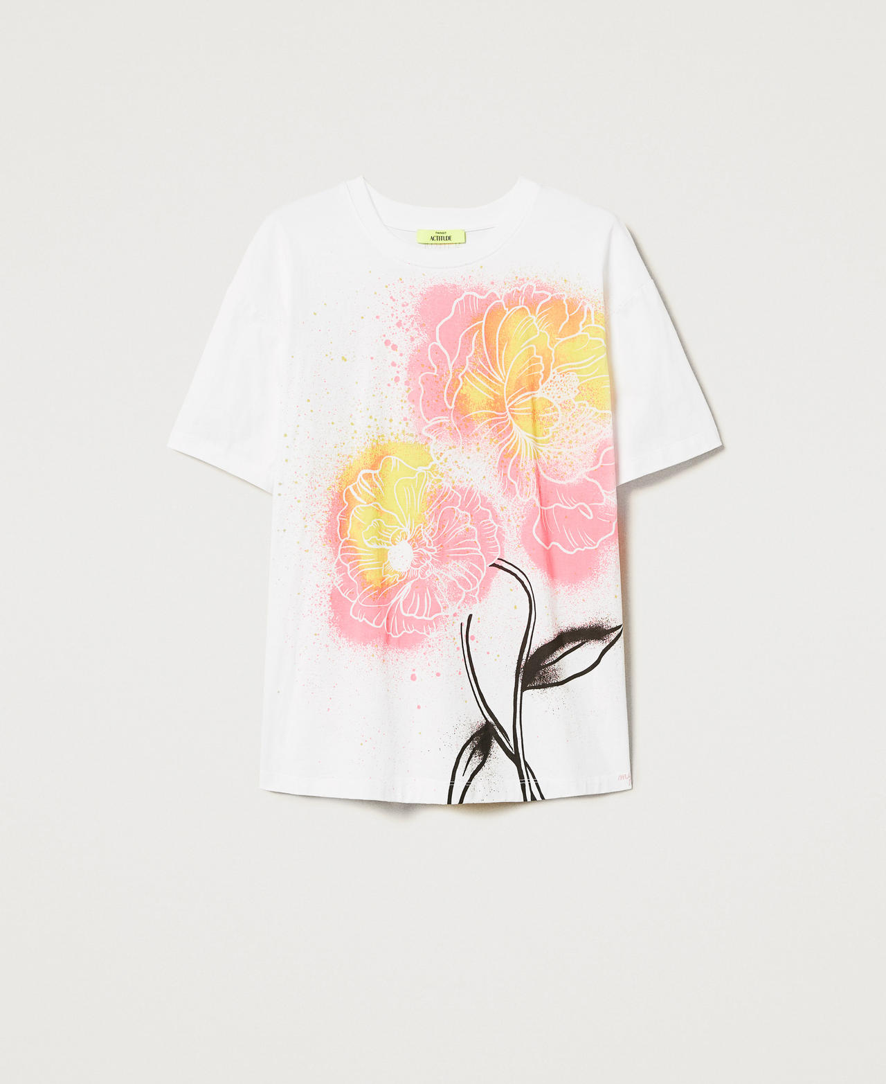 MYFO T-Shirt im Oversize-Fit Papers / Flower-Print Frau 251AQ2052_12443_0S