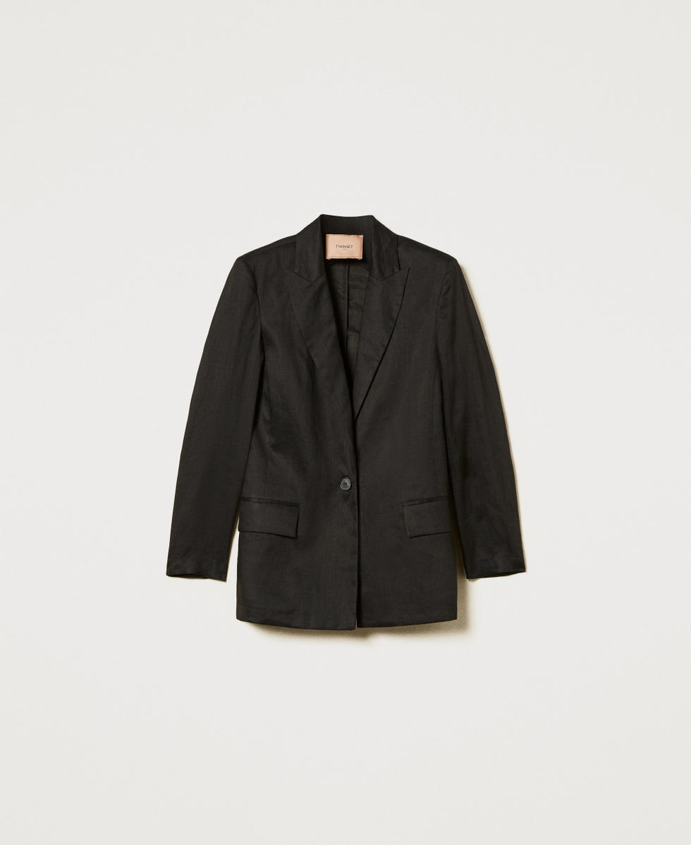 Giacca blazer in ramiè