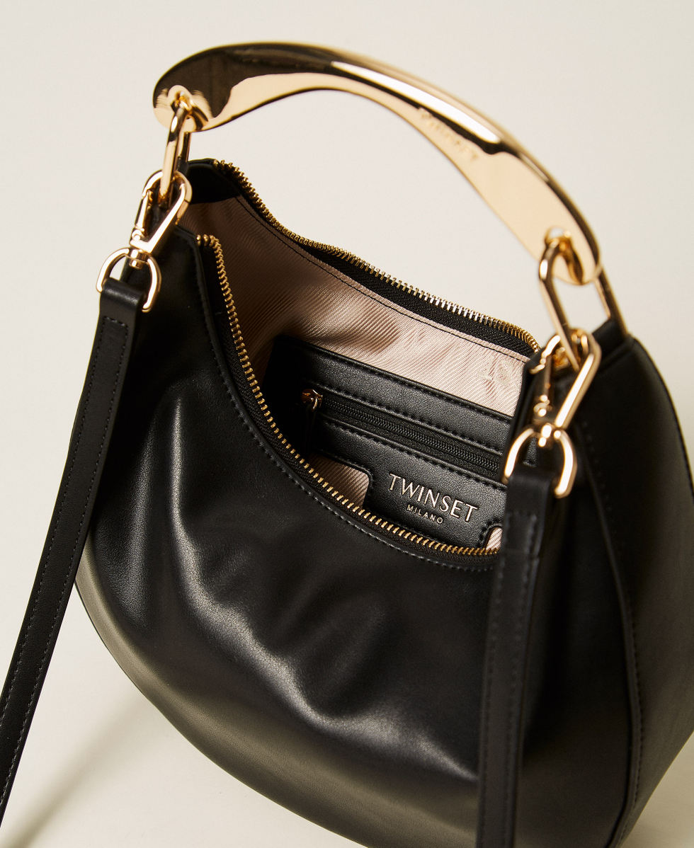 Croissant bag with metal handle Black Woman 252TD8160_00006_04