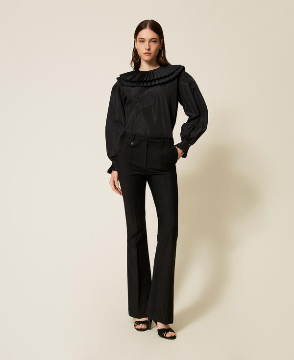 Flared tailored trousers