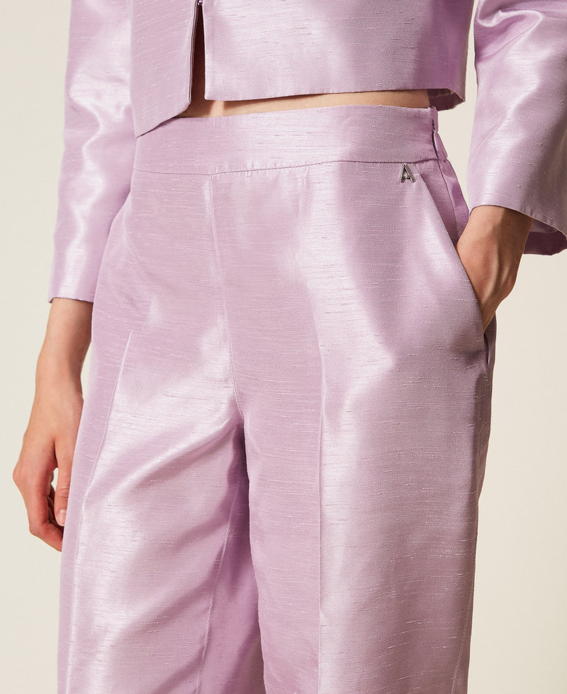 Shantung trousers Fair Orchid Purple Woman 252AP2183_12560_04