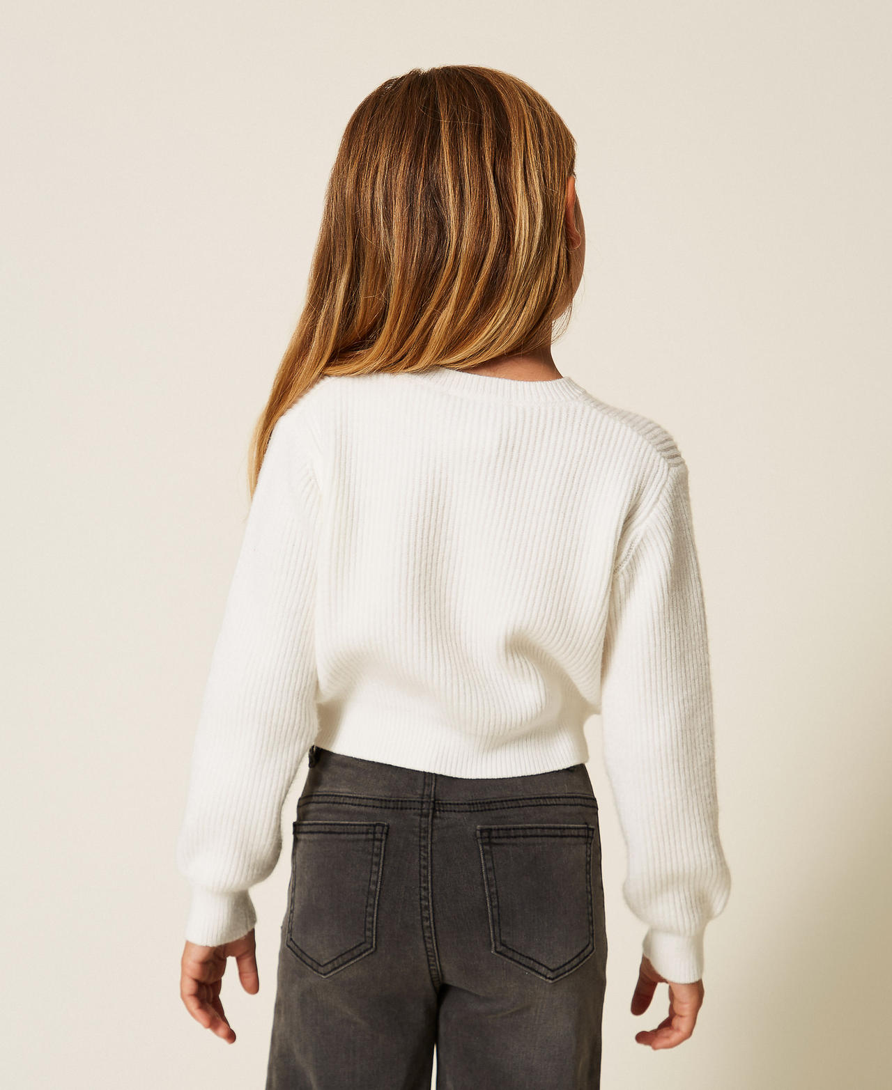 Girls’ jumper with embroidered logo Off White Girl 252GB3040_00526_03