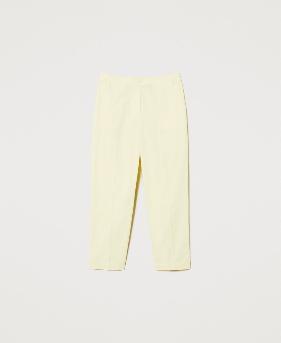 Chinohose aus Popeline Yellow Pear Frau 251AX2112_12348_S0